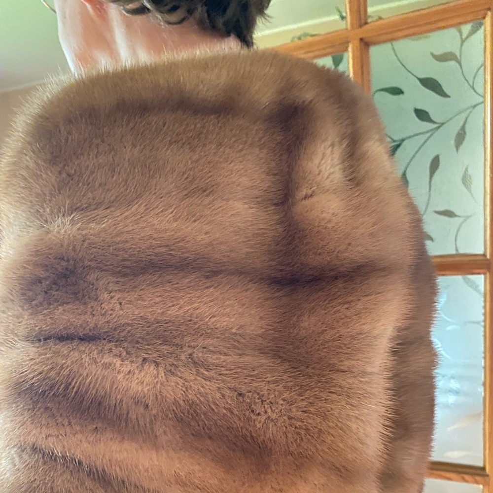 Real mink fur shall and wrap. Beautiful condition.